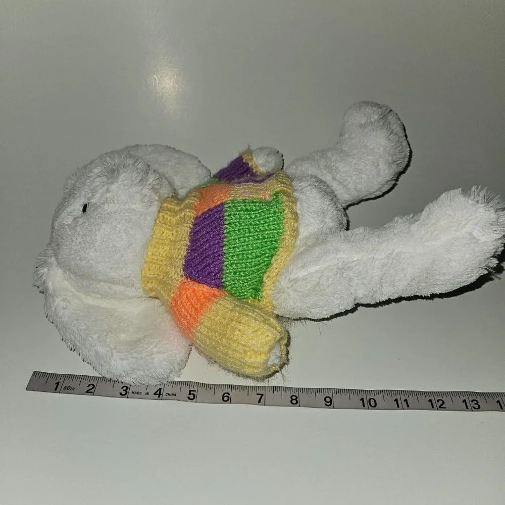 Dan Dee White Bunny Rabbit Plush 10